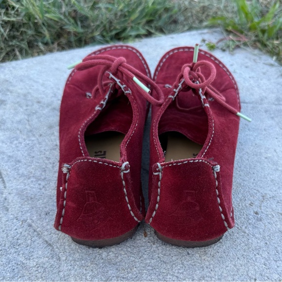 Clarks Originals FARAWAY FIELD red suede Oxford shoes size 7 1/2 (7.5) women’s - Picture 4 of 12
